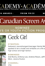 GEEK GIRL nominated for Best Series Canadian Screen Awards